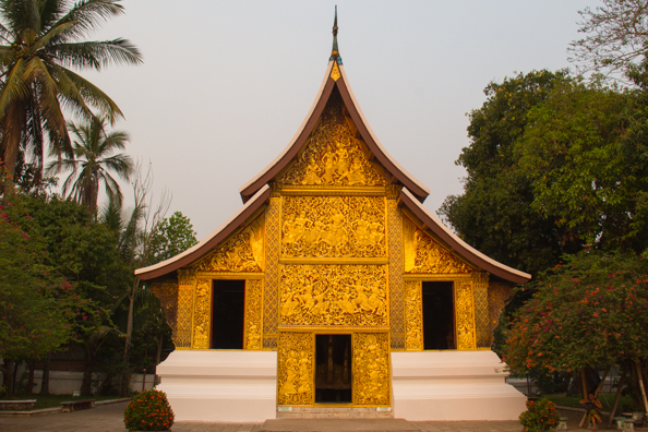 Gold-fronted Vat Xienthong temple in Luang Prabang