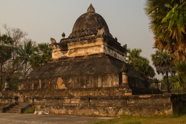 The water melon stupa at Wat Wisounarth.in Luang Prabang