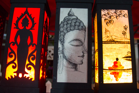 Beautiful lanterns for sale in the night market at Luang Prabang