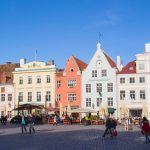 Merchants' Houses in Town Hall Square, Tallinn in Estonia