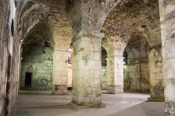 Inside Diocletian's Palace in Split, Dalmatia in Croatia
