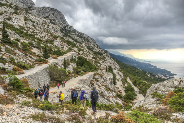 Napoleon's Road on Mount Biokovo on the Makarska Riviera in Croatia