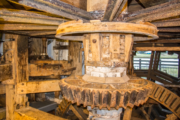Inside the workings of the Tide Mill in Woodbridge, Suffolk