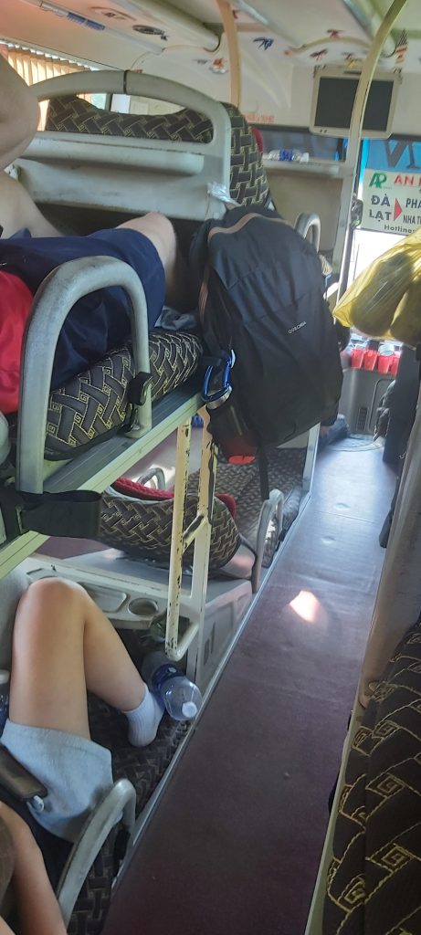 inside a vietnamese sleeper bus 